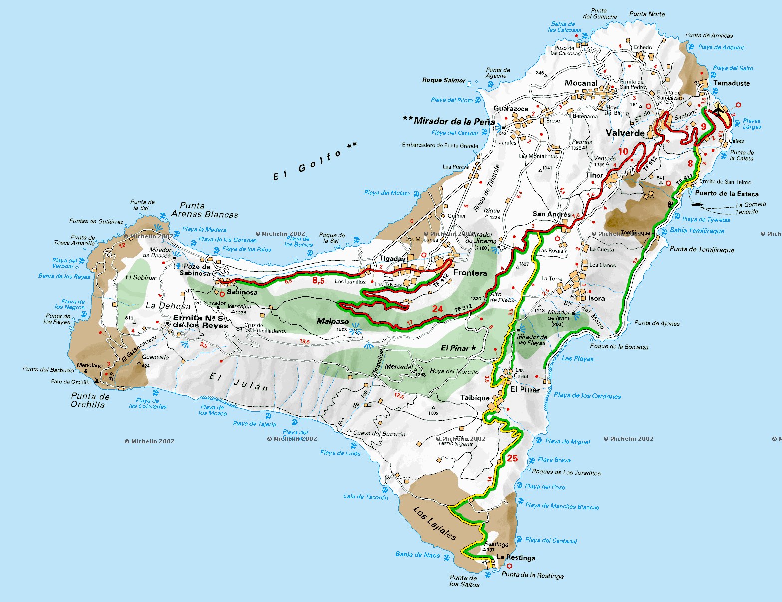 Lignes de bus El Hierro. Horaires - Guide Touristique d'El Hierro, Îles  Canaries
