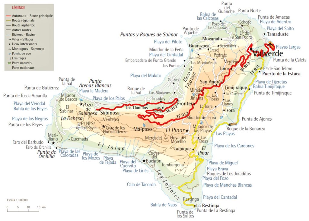 Lignes de bus El Hierro. Horaires - Guide Touristique d'El Hierro, Îles  Canaries